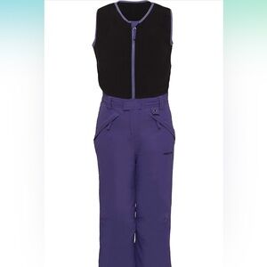 Arctix Kids Limitless Fleece Top Bib Overalls Ice Block Print Purple  ize Large